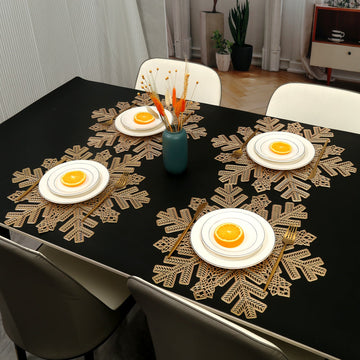 Christmas Round Snow Heat Resistant Placemats