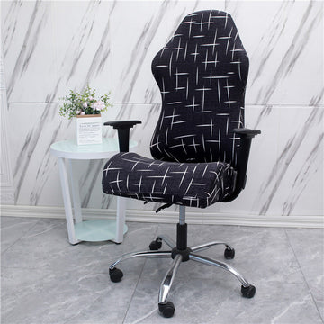 NeColorLife Office Chair Covers with Armrest Covers Stretchable Desk Chair  Covers Thick Checked Jacquard Office Seat Covers Universal Rotating Chair
