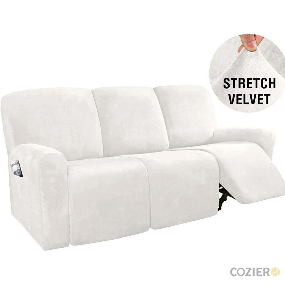 Velvet best sale recliner cover