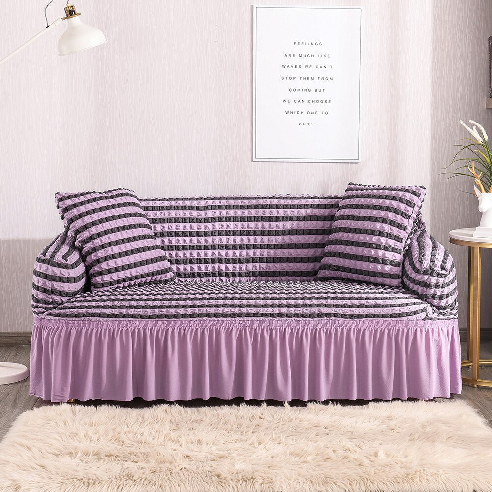 Elastic Stretch Plaid Couch Furniture Sofa Covers Armchair Slipcovers