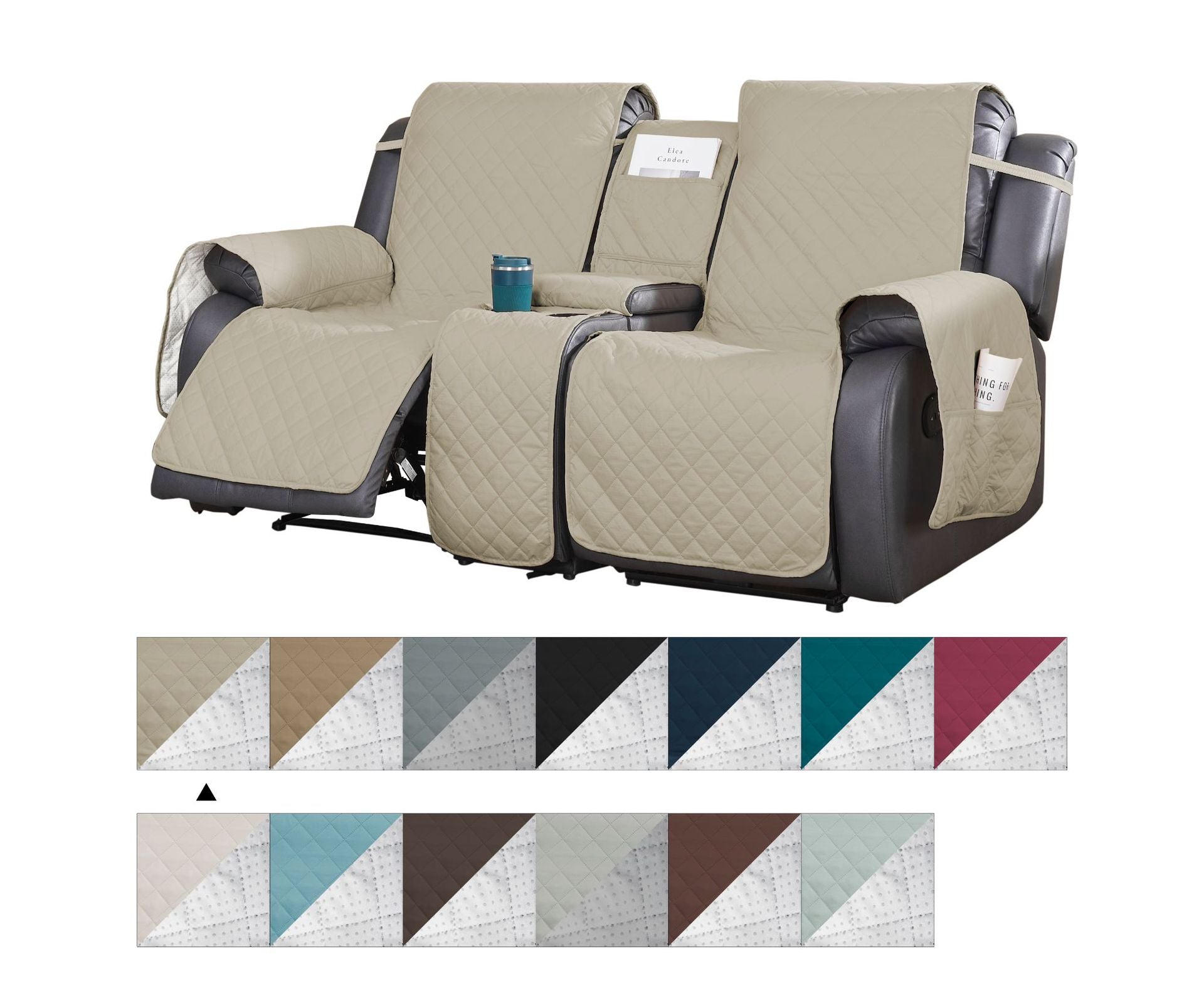 Slipcover for double discount recliner with console